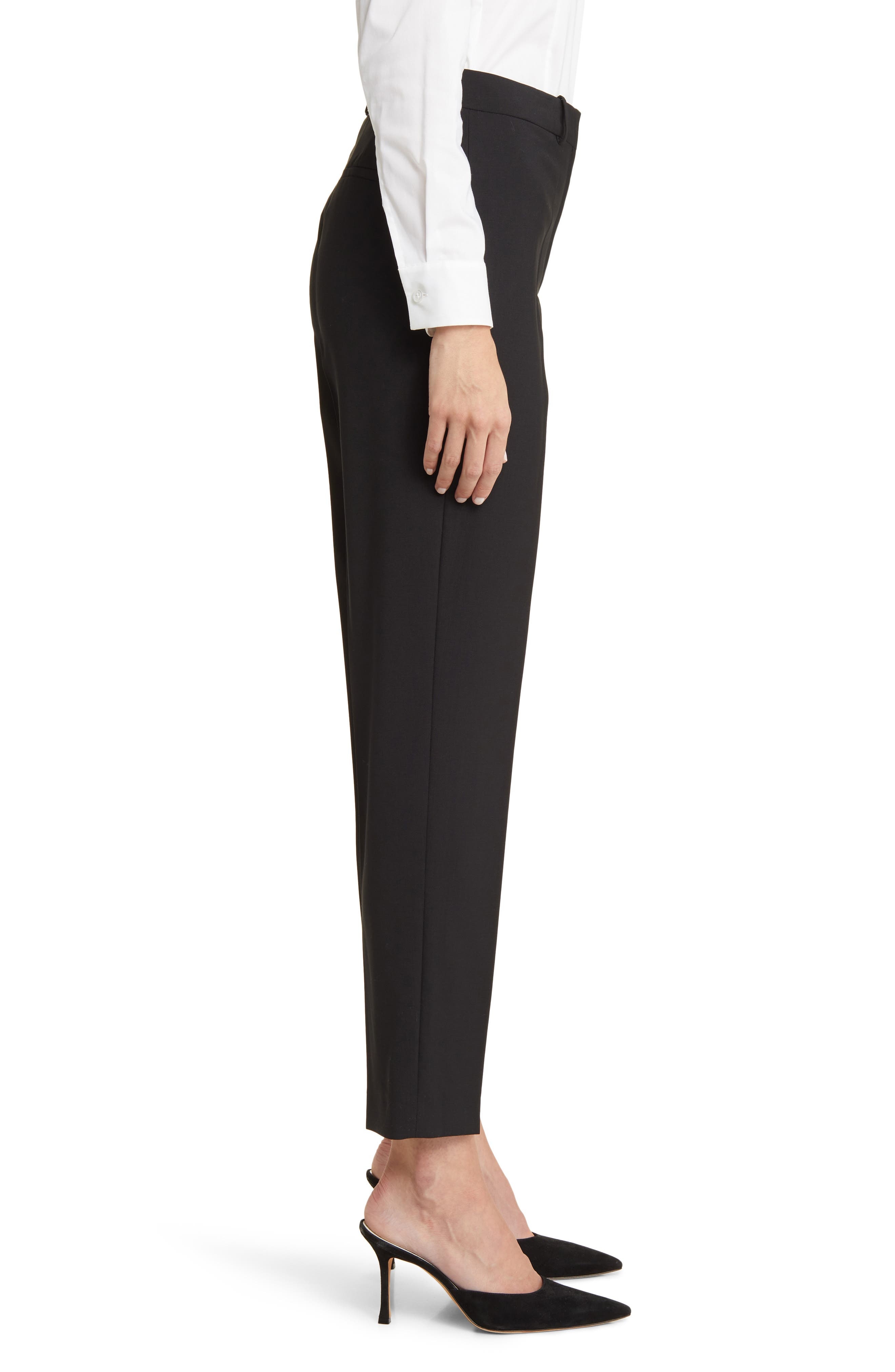BOSS Tiluna Slim Fit Pants in Black at Nordstrom - 3