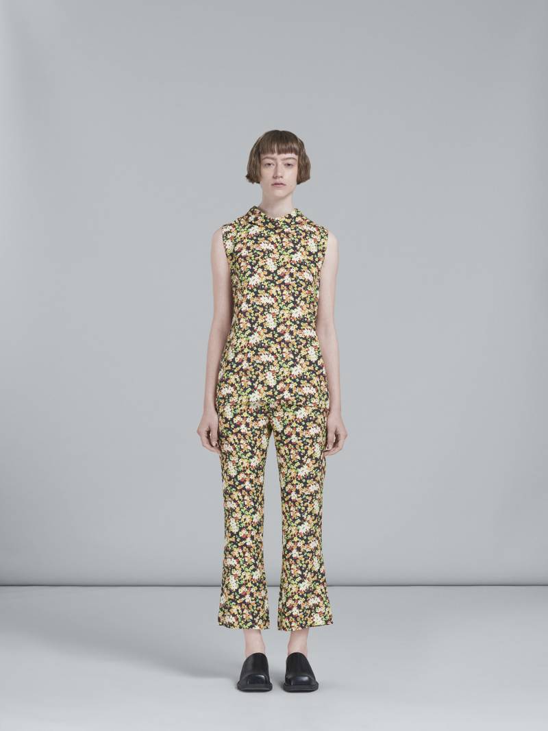 Marni LOVERS PRAIRIE PRINT CROPPED PANTS outlook