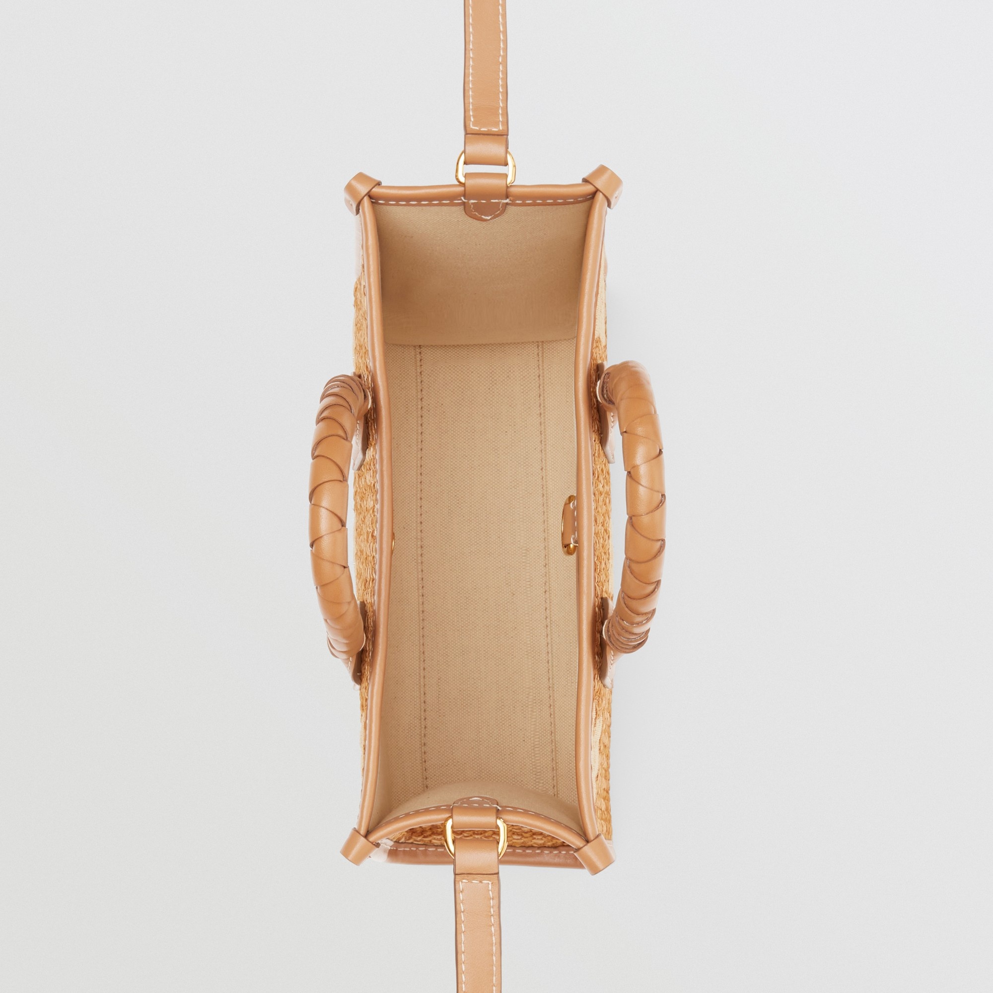 Mini Faux Raffia and Leather Freya Tote - 5