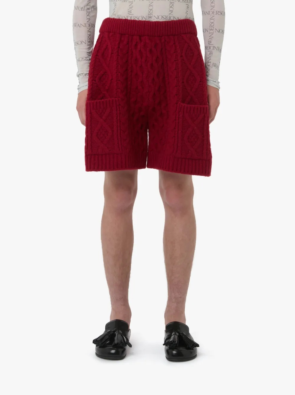 CABLE KNIT SHORTS - 2