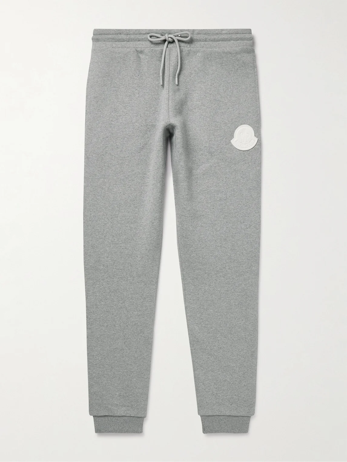 Slim-Fit Tapered Logo-Appliquéd Cotton-Jersey Sweatpants - 1
