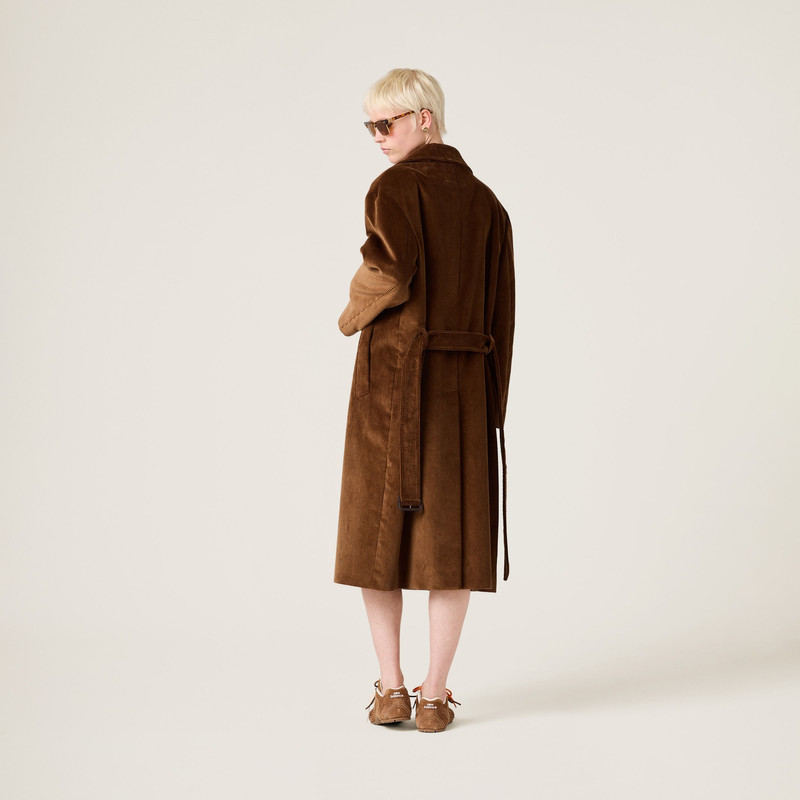 Single-breasted corduroy coat 3