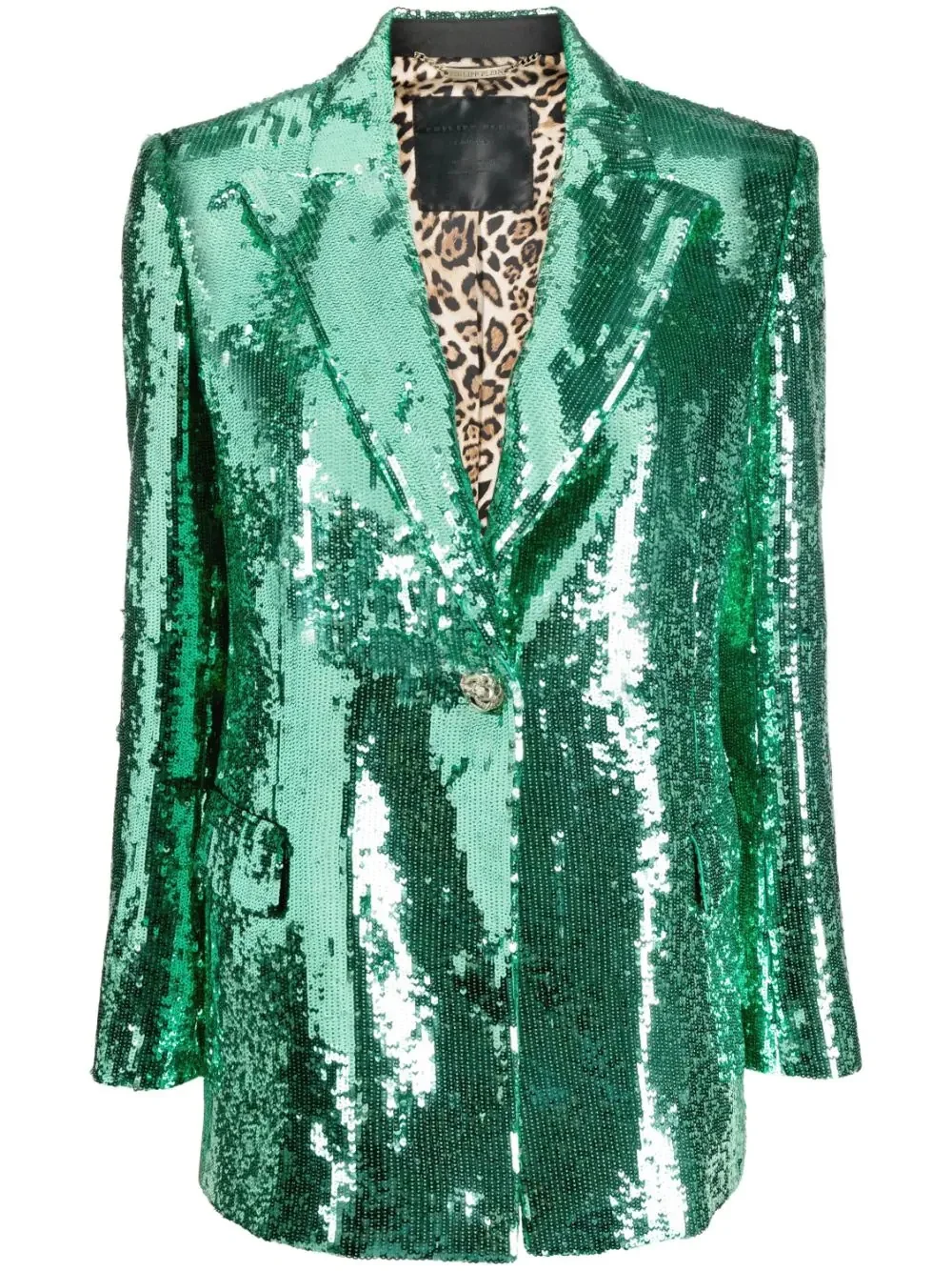 sequin-embellished blazer - 1