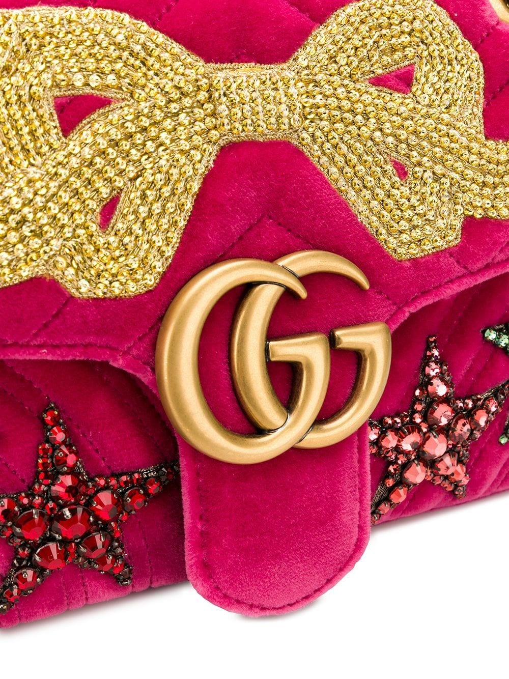 GG Marmont small velvet shoulder bag - 4