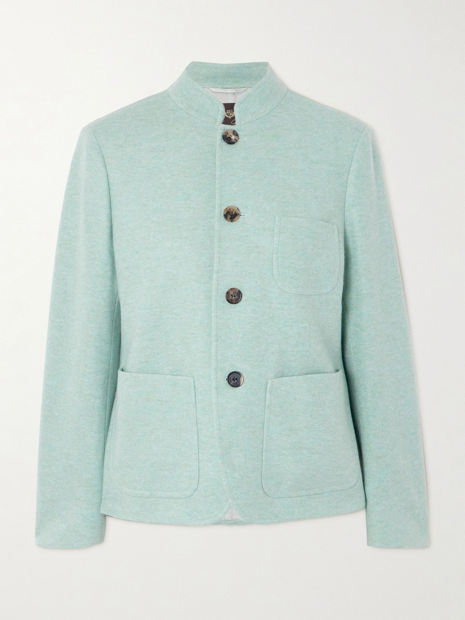 Mini Spagna cashmere-blend jacket Mint - 1