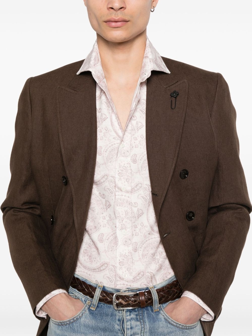 paisley-print cotton shirt - 5