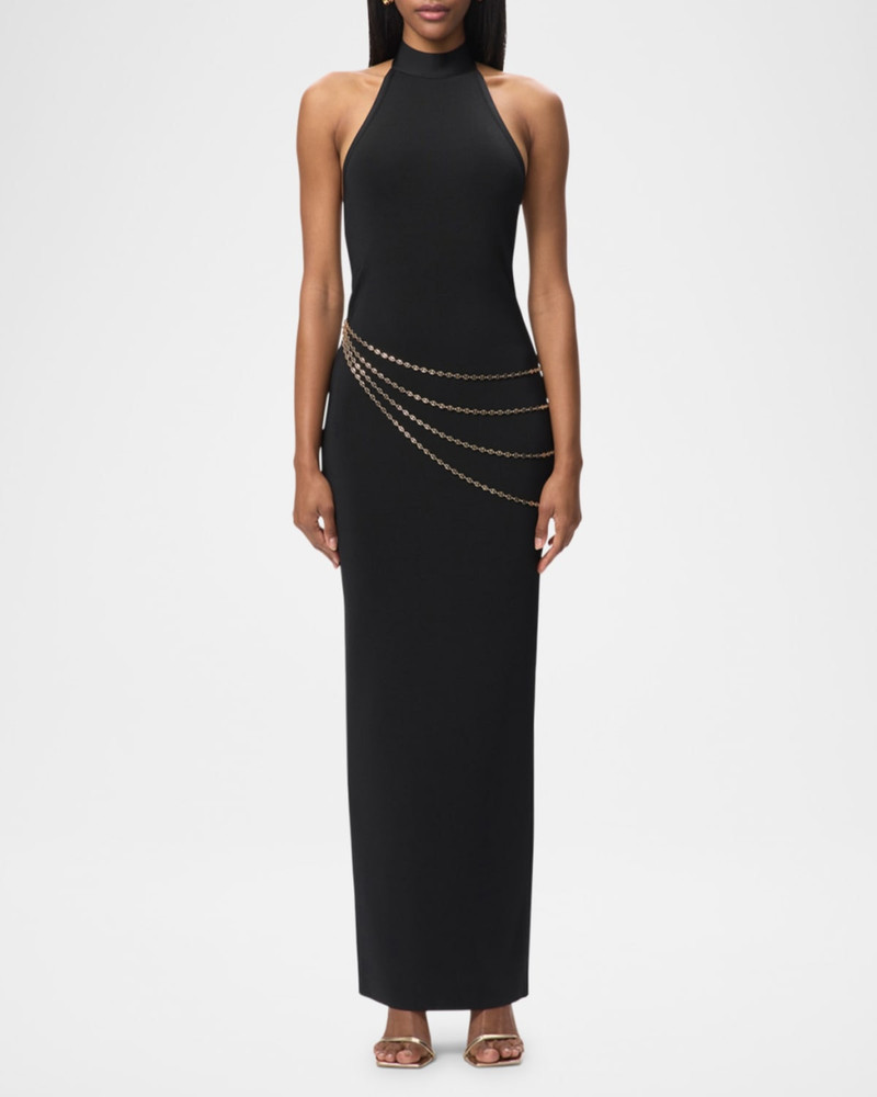 HERVE LEGER The Sybil Draped Chain Gown outlook