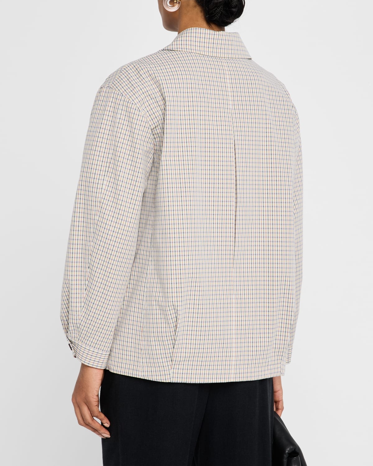Oversized Gardeners Check Bomber Jacket - 3