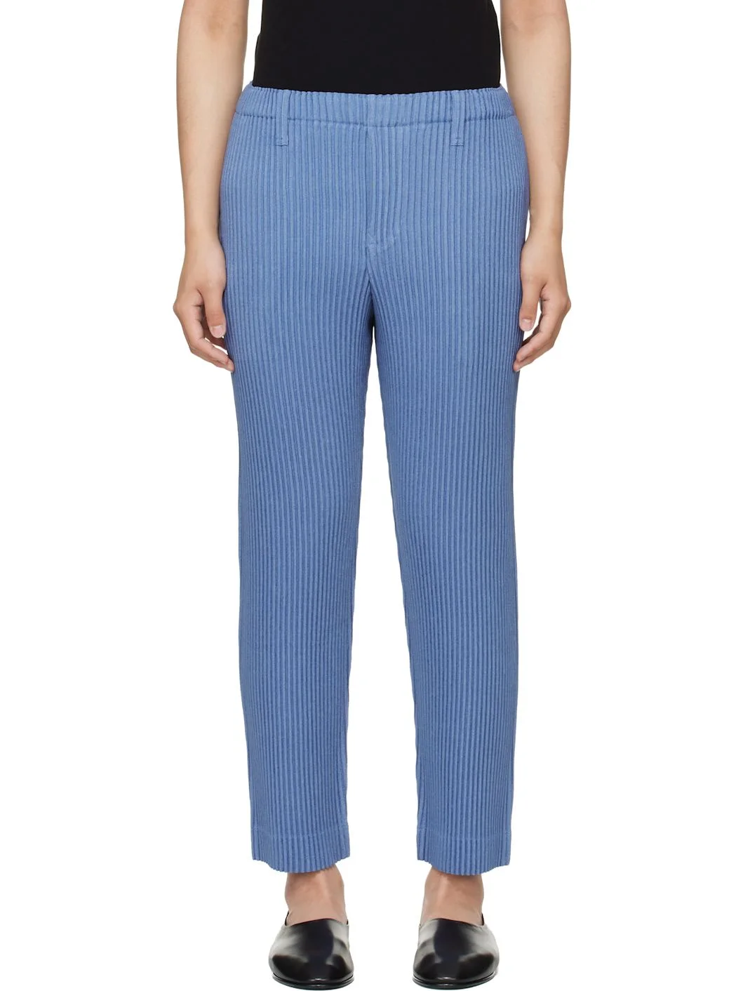 Blue Linen Like Trousers - 1