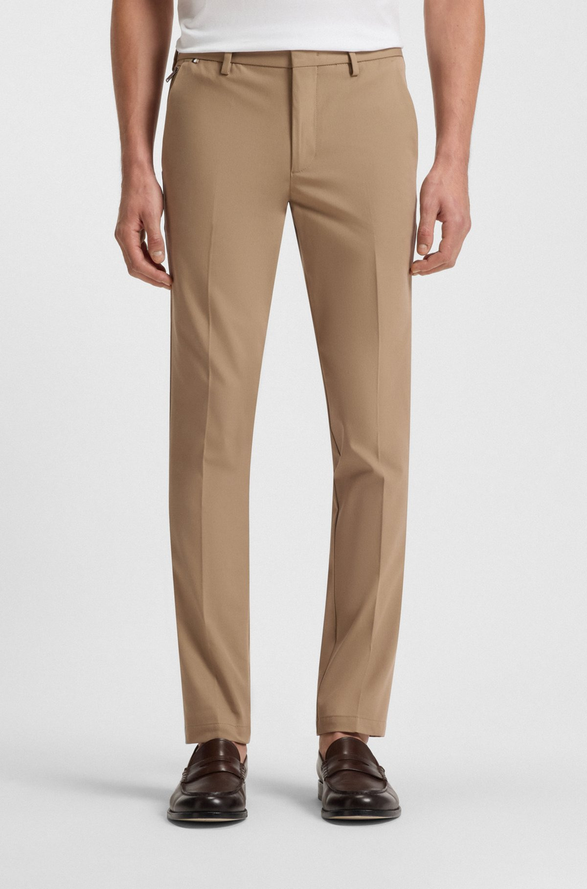 SLIM-FIT TROUSERS IN STRETCH COTTON - 2