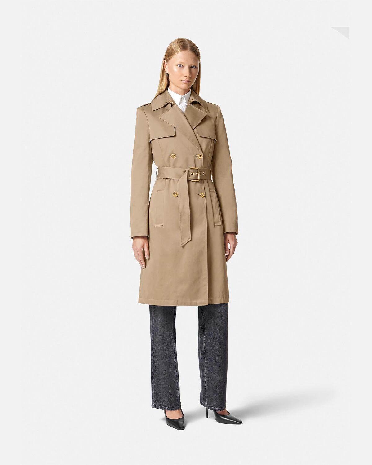 Gabardine Trench Coat - 4