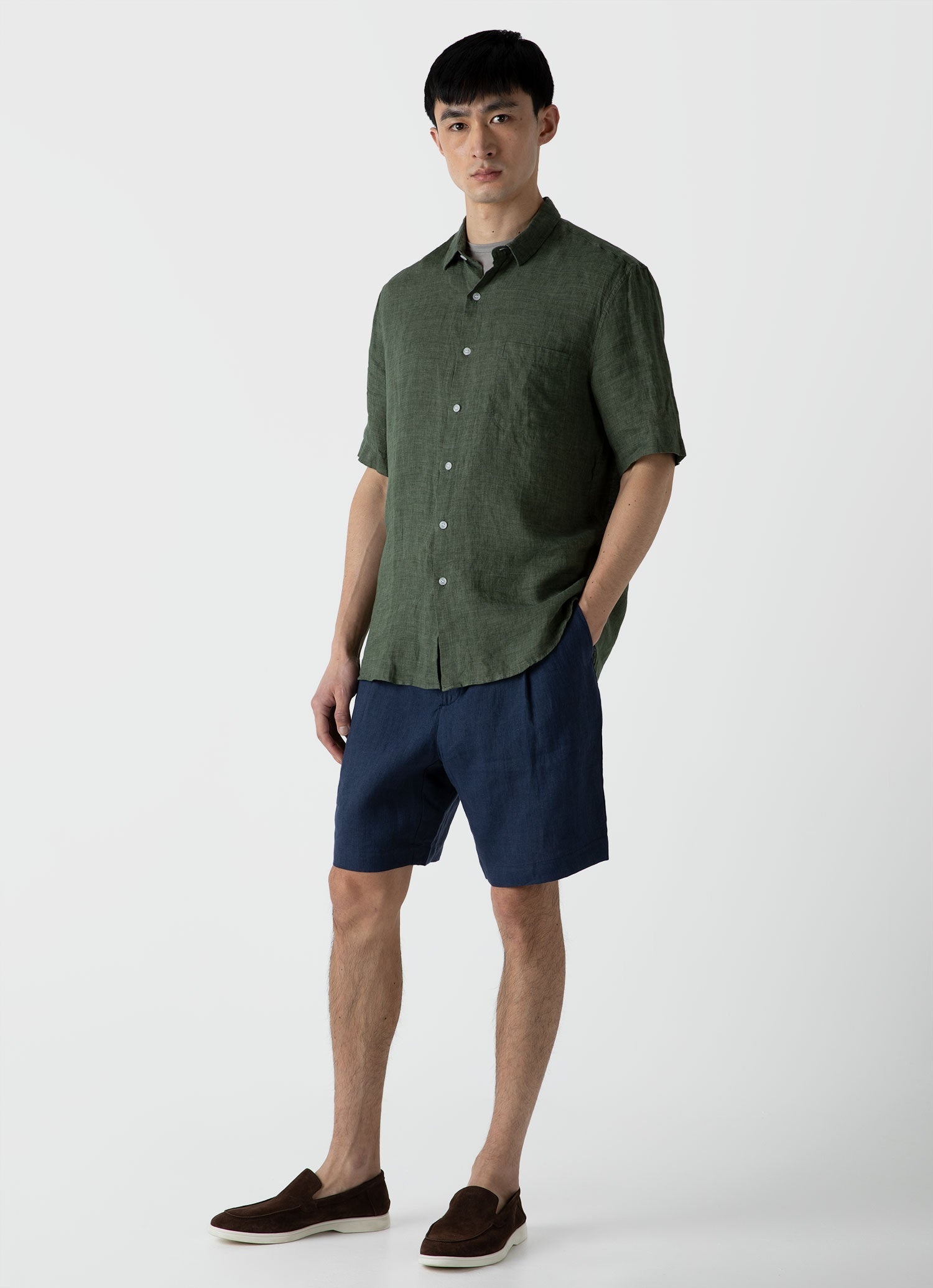 Pleated Linen Short - 2