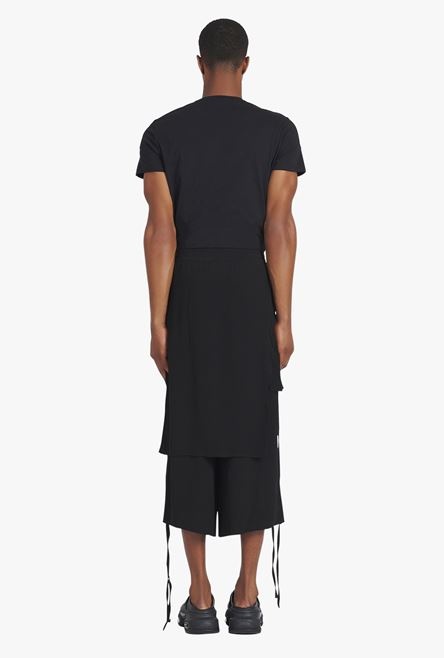 Black eco-designed crêpe shorts - 3