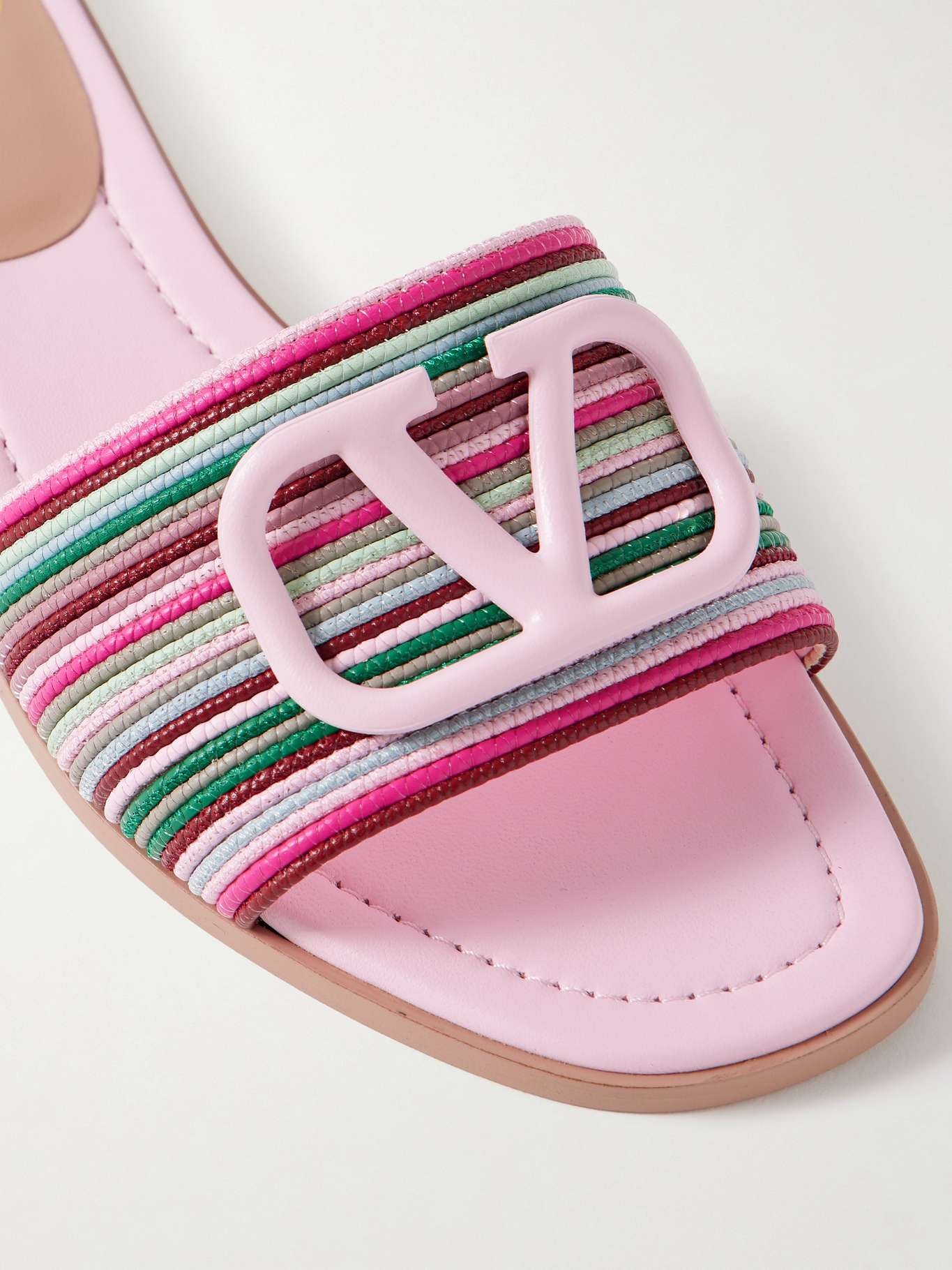 VLOGO leather slides - 5