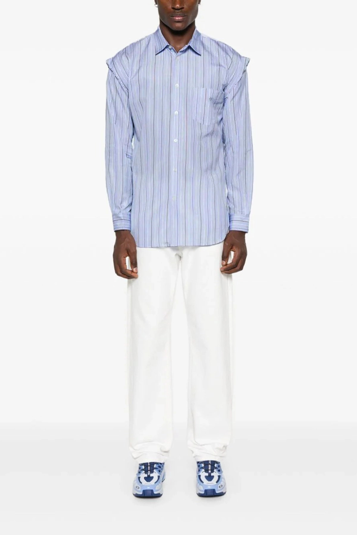 Unfinished striped shirt - 5