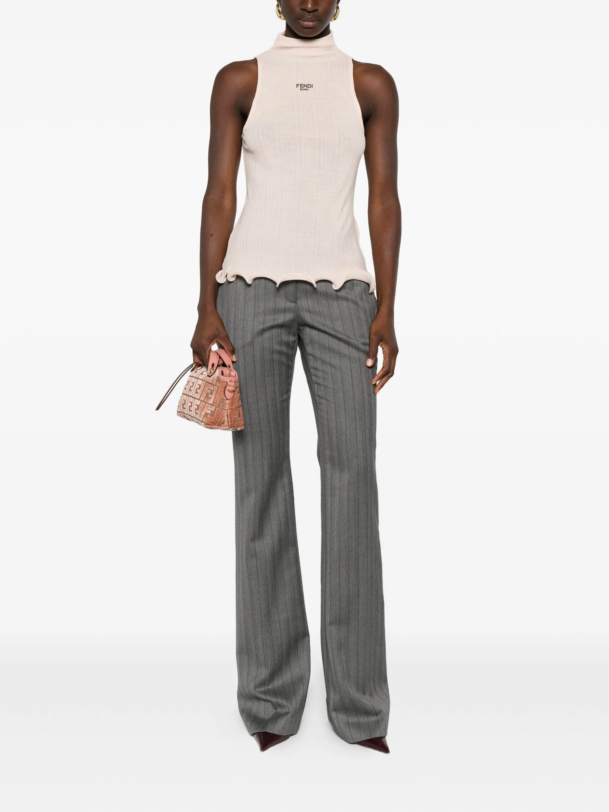 Fendi Ribbed Mock-neck Top - 3