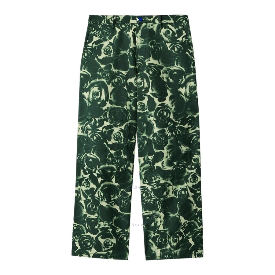 Burberry Rose Print Cotton Trousers - 1