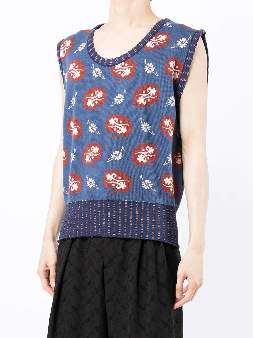 sleeveless knitted jumper - 3