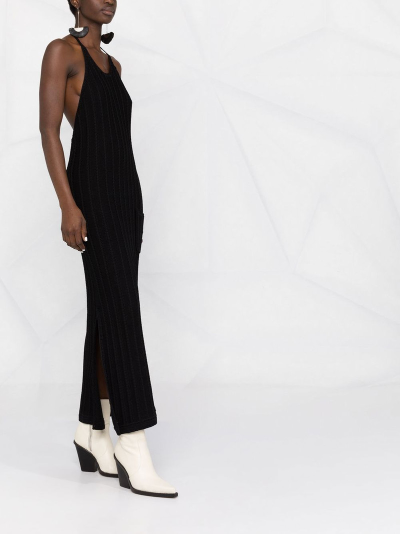 knitted halterneck midi dress 6