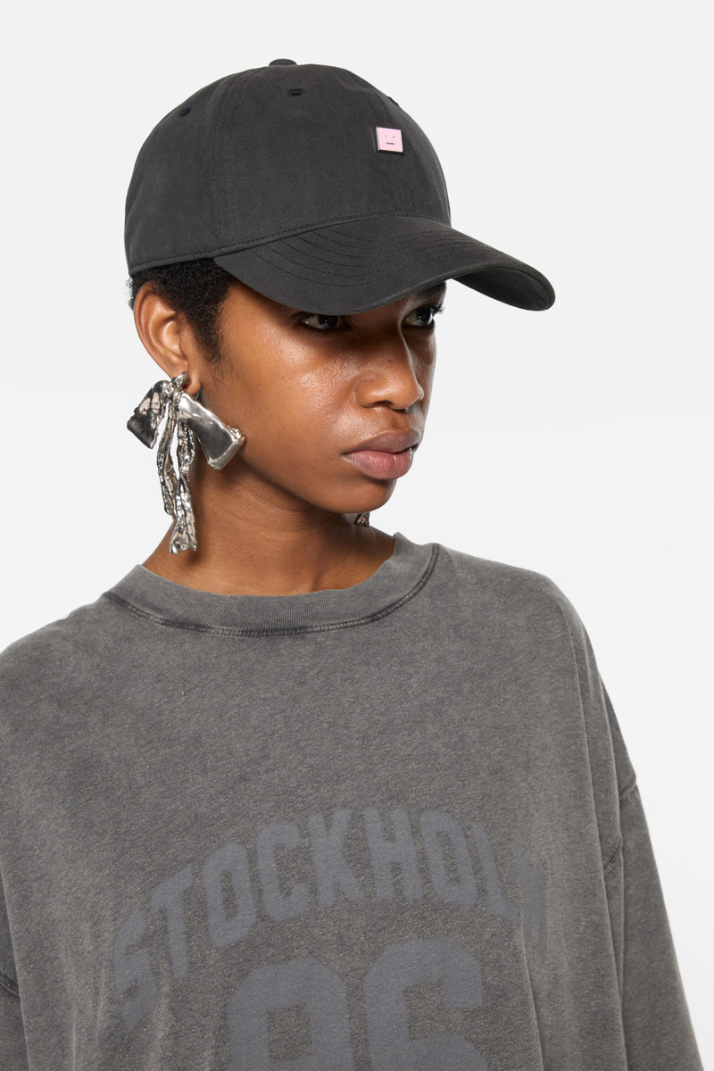 Acne Studios Face stud cap - Black outlook