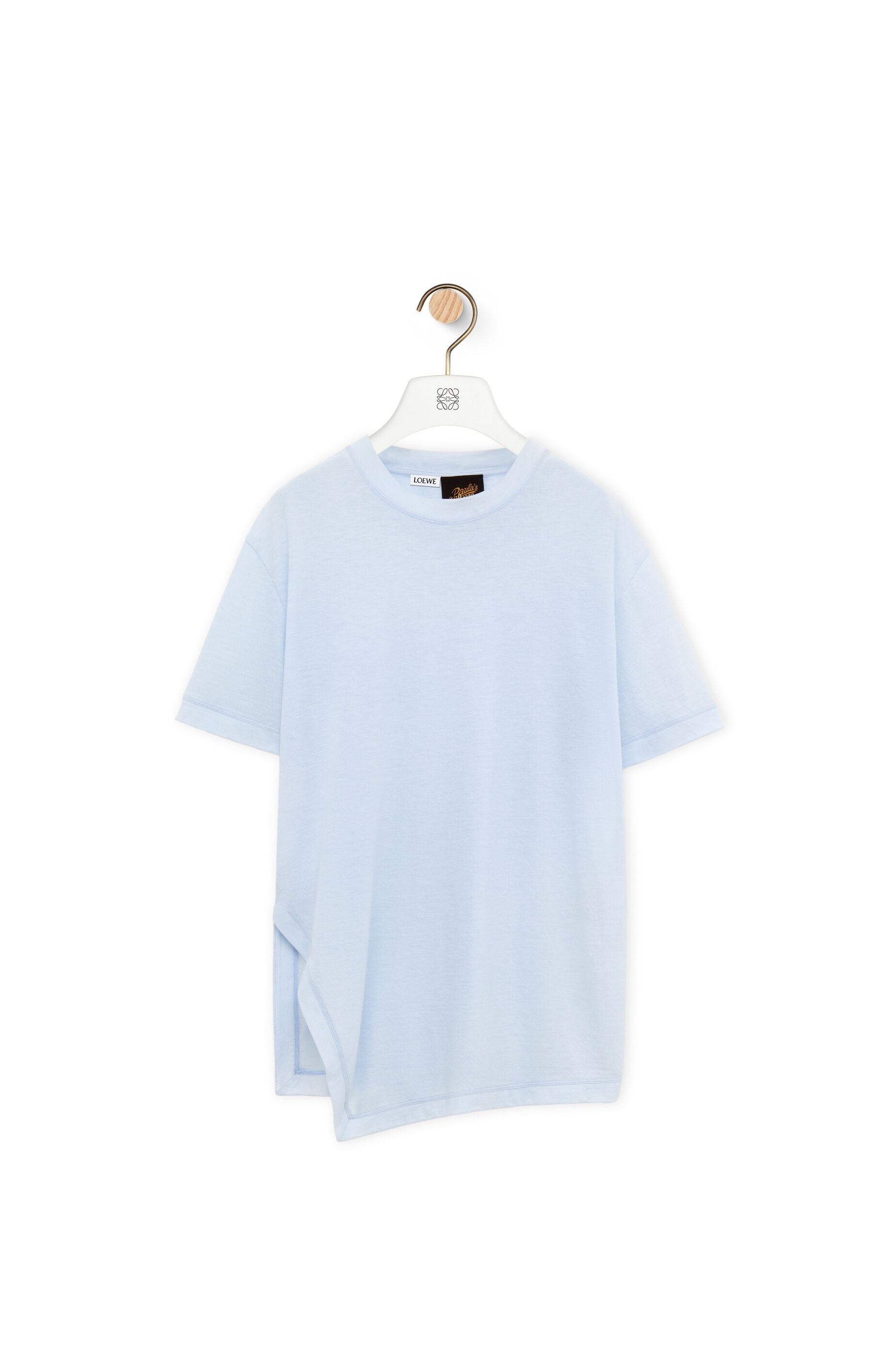 Asymmetric T-shirt in cotton blend - 1