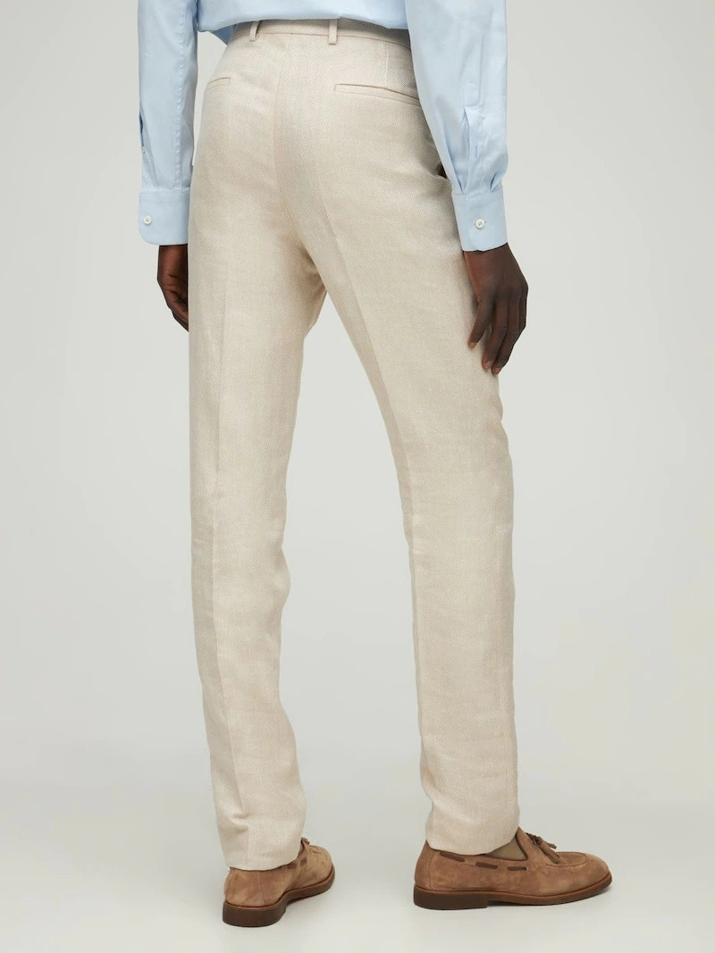 DOUBLE BREAST LINEN BLEND SUIT 4