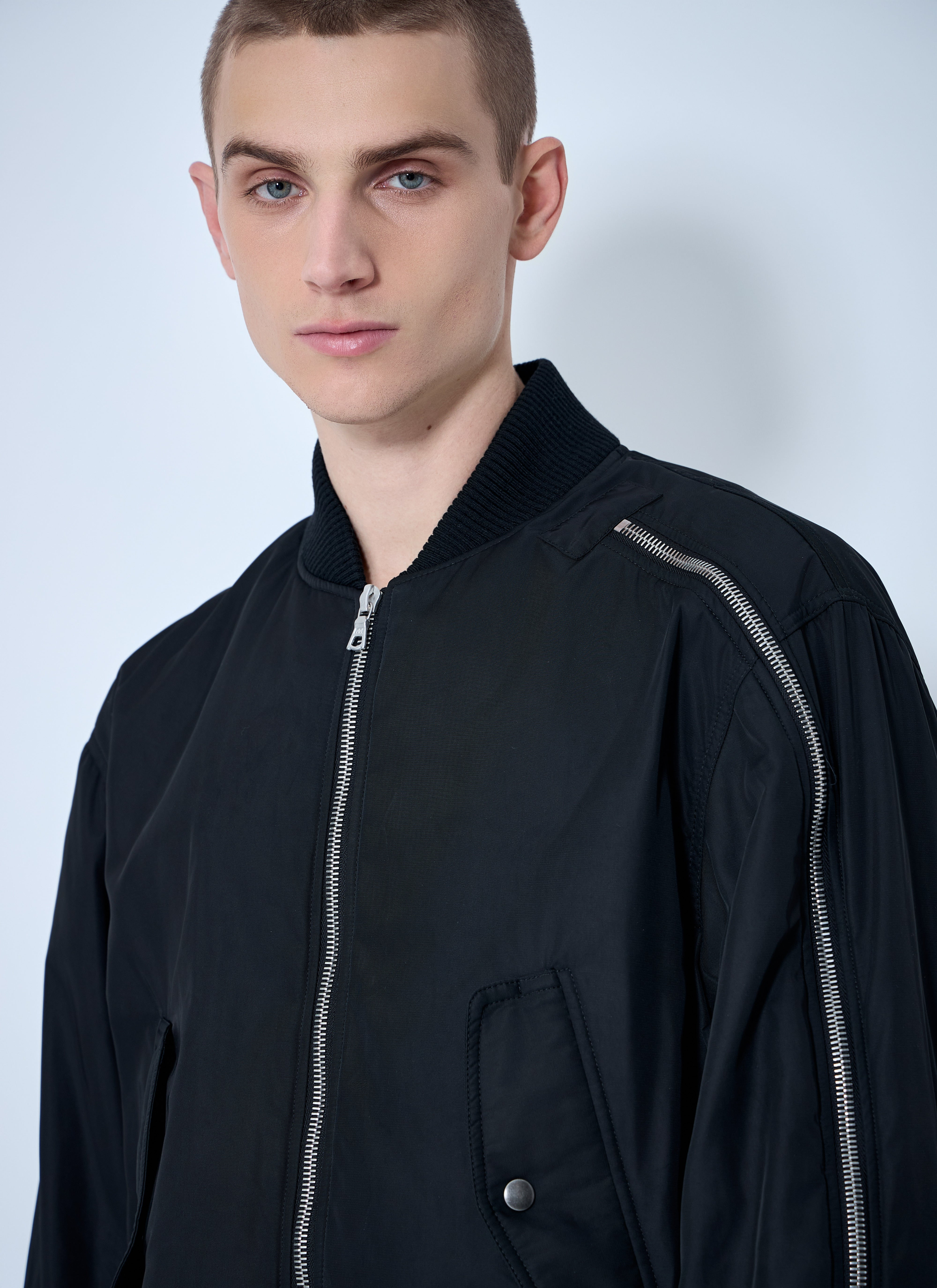 Dries Van Noten Men Nylon Bomber Jacket - 5