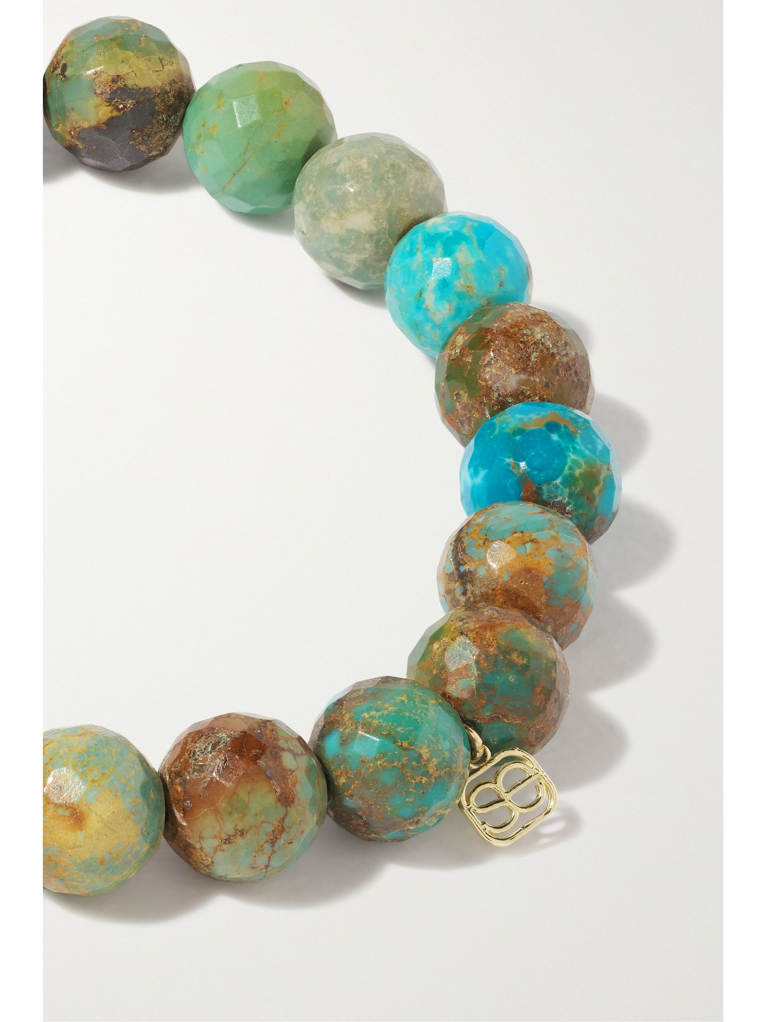 Cowboy Boot 14-karat gold multi-stone bracelet Gold - 3