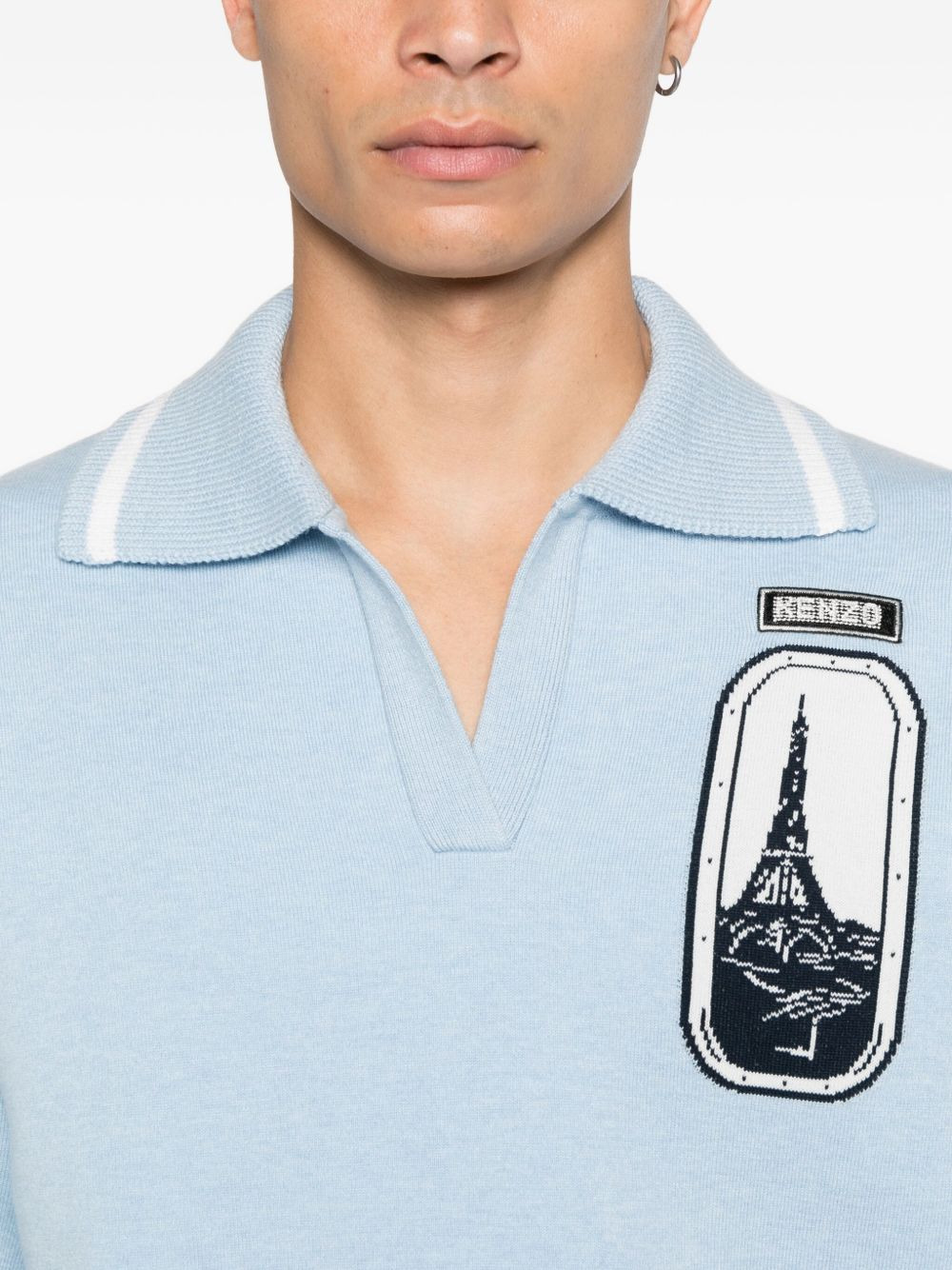 patch polo shirt - 4