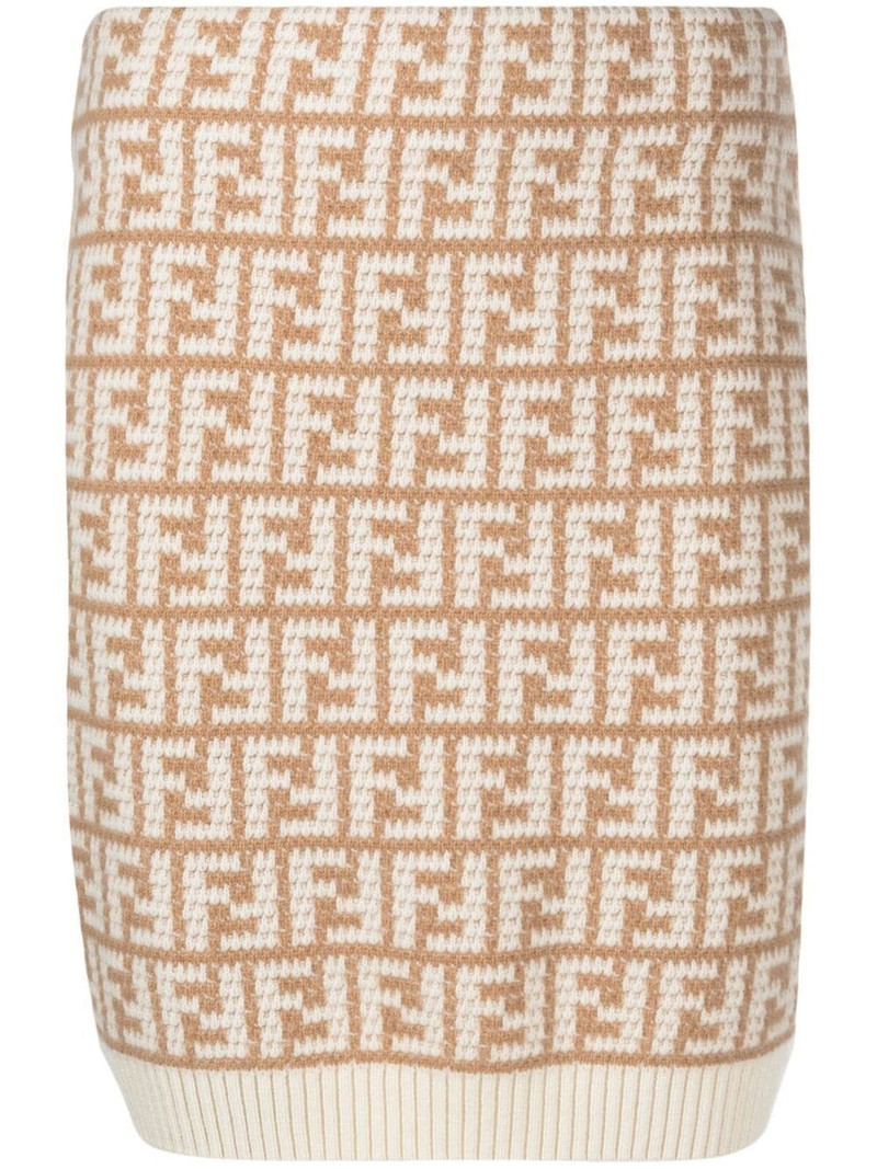 FF-logo pattern knit skirt 1