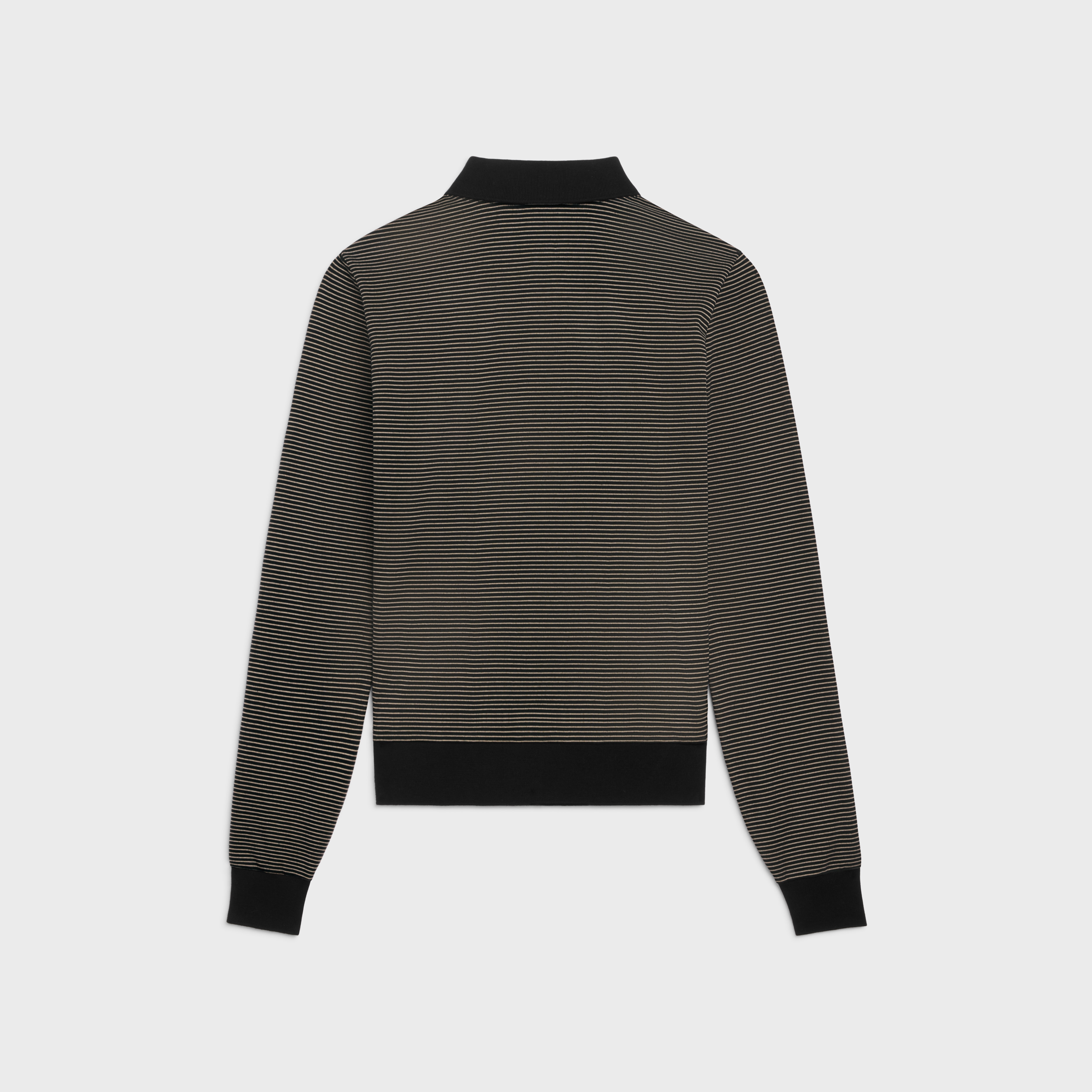 triomphe polo shirt in finely striped cotton jersey - 2