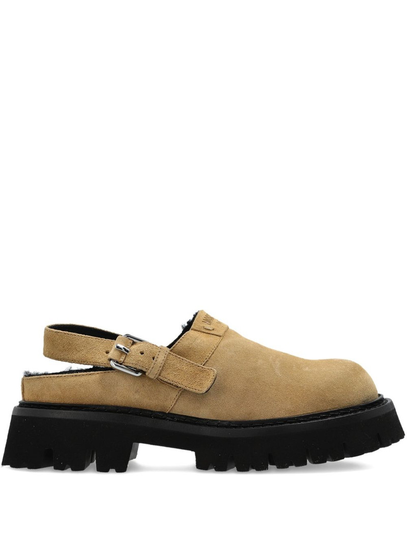 buckle strap mules 1