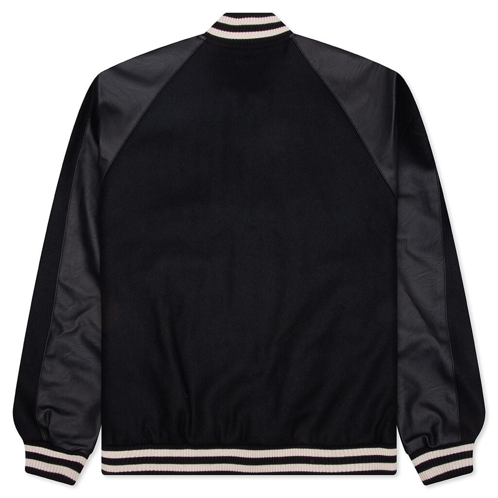 RAGLAN VARSITY JACKET - BLACK - 2