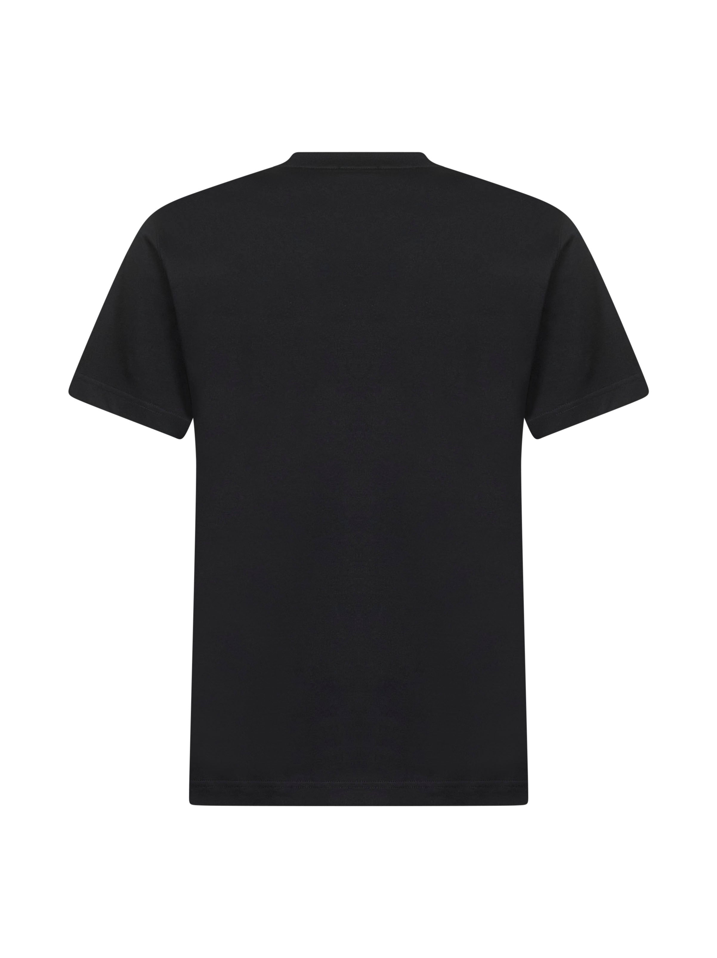 Black cotton EKD Check T-shirt - 2
