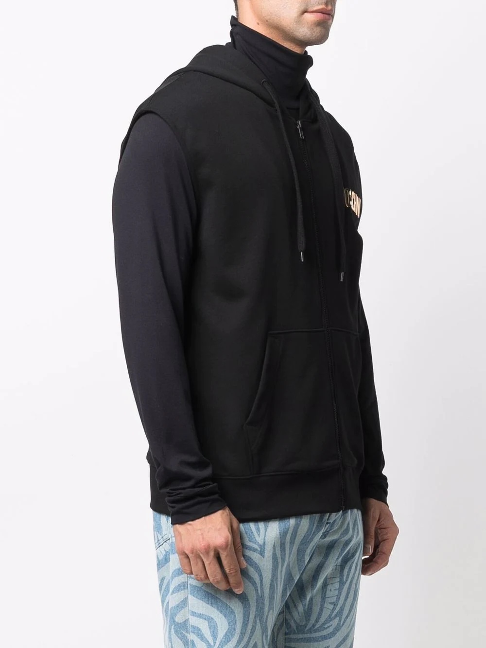 logo organic cotton hoodie - 3