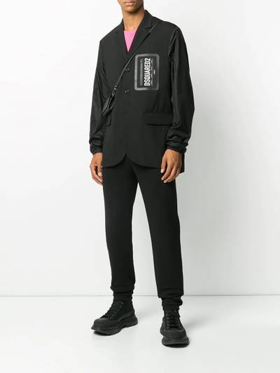 DSQUARED2 contrast sleeve branded blazer outlook