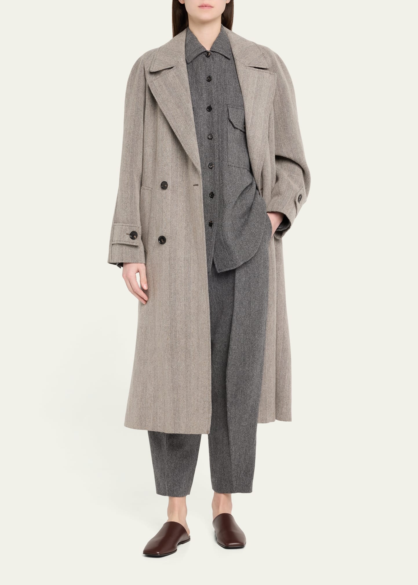 Dan Tapered Wool Cashmere Trousers - 2