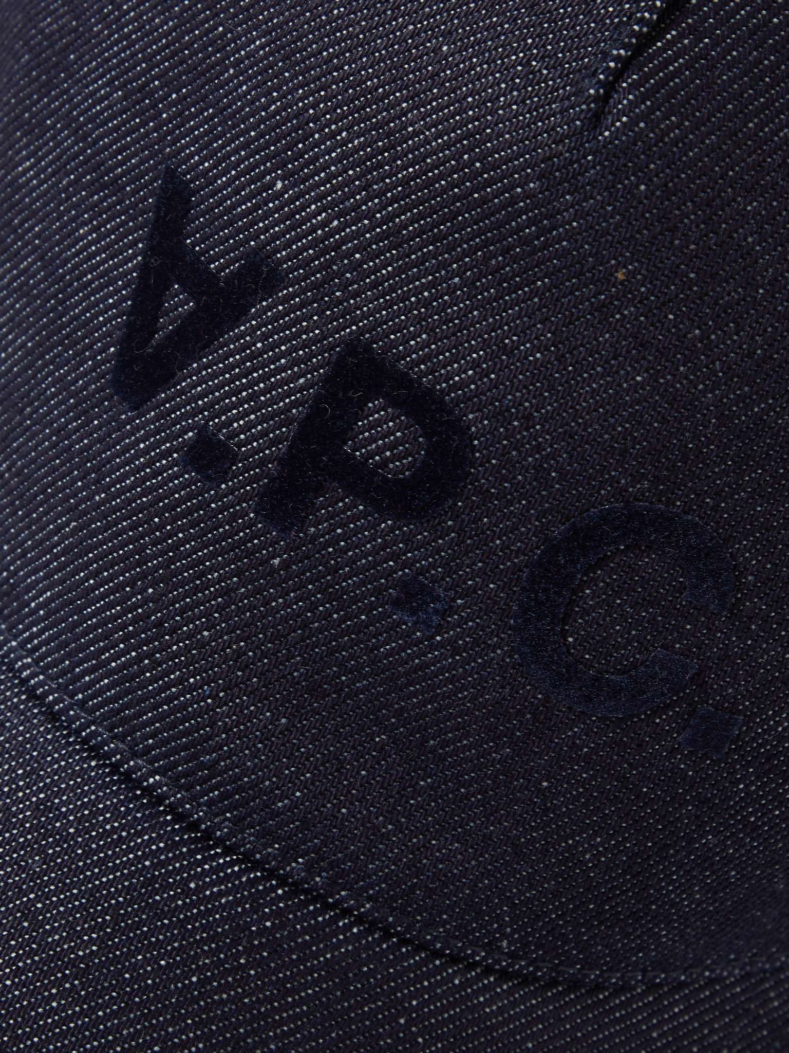 Logo-Flocked Denim Baseball Cap - 4