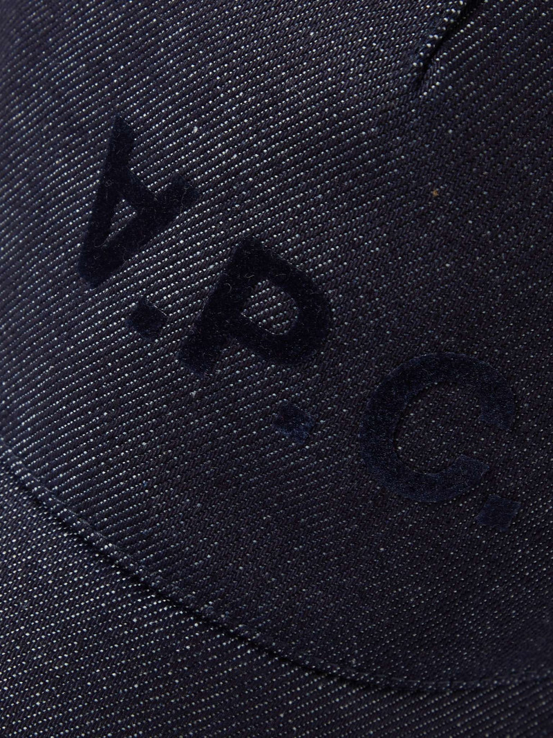 Logo-Flocked Denim Baseball Cap 4