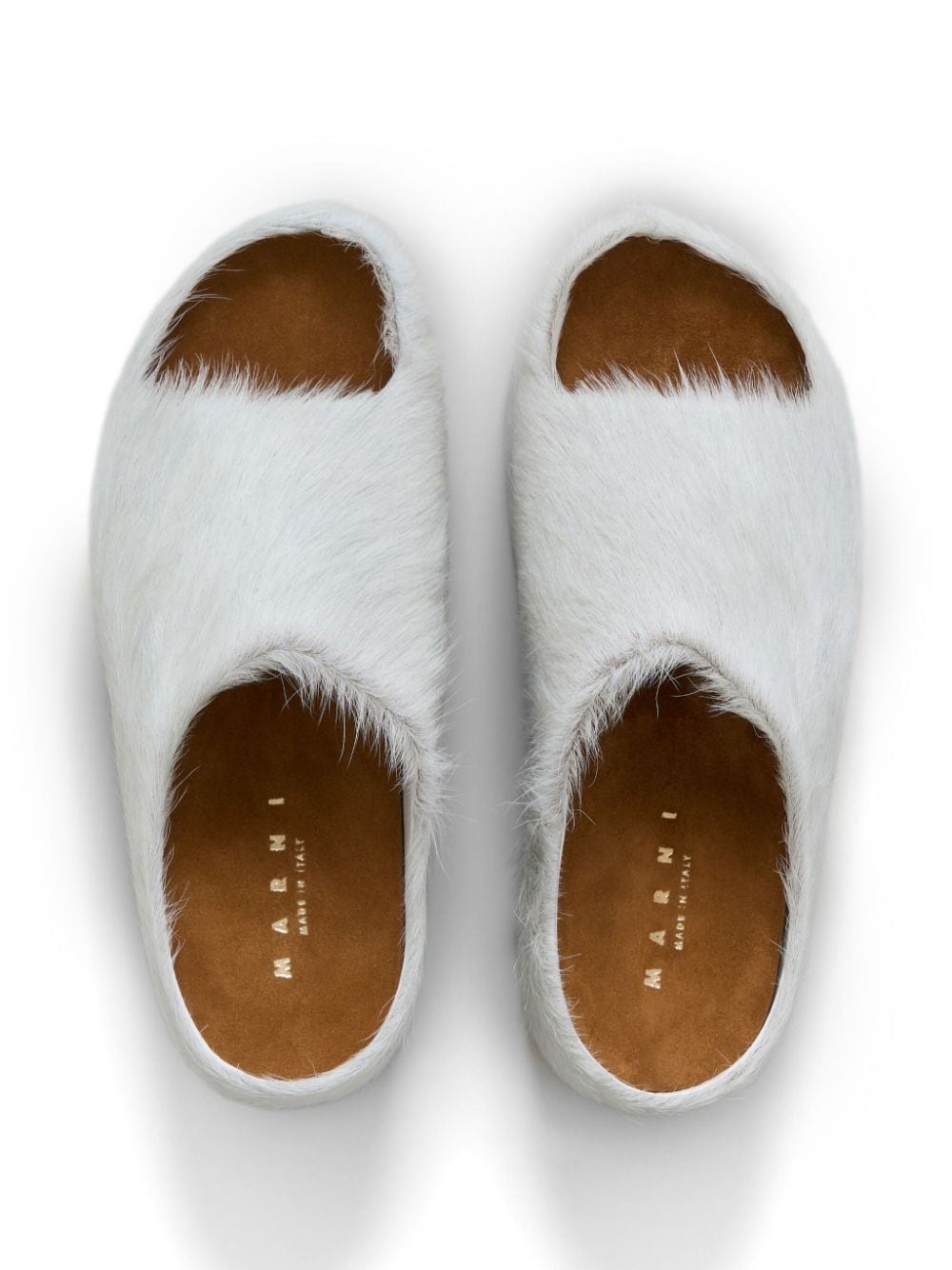 Long-Hair calf-hair chunky sandals - 4