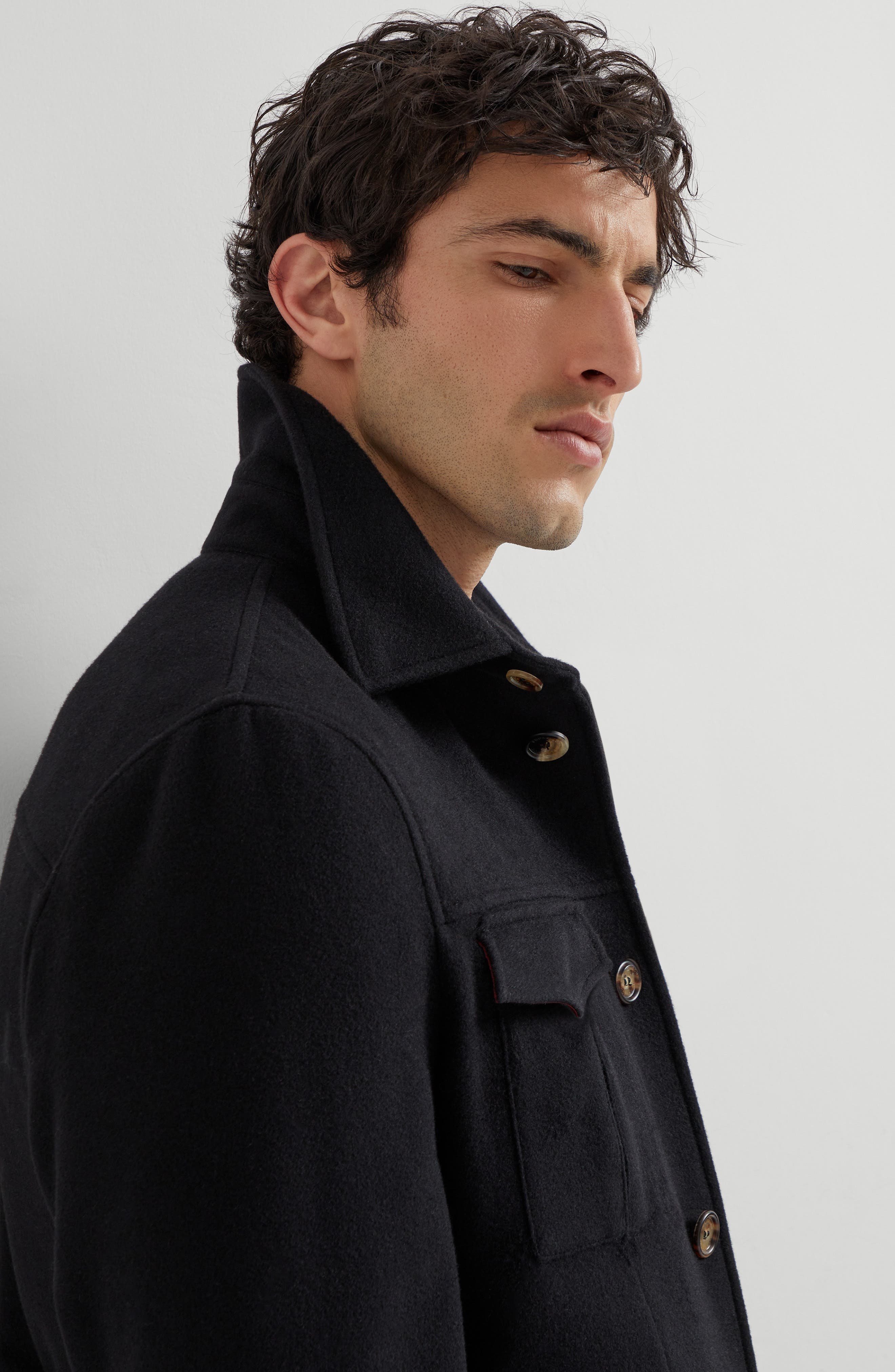 Brunello Cucinelli Water-resistant safari jacket in Black at Nordstrom - 4