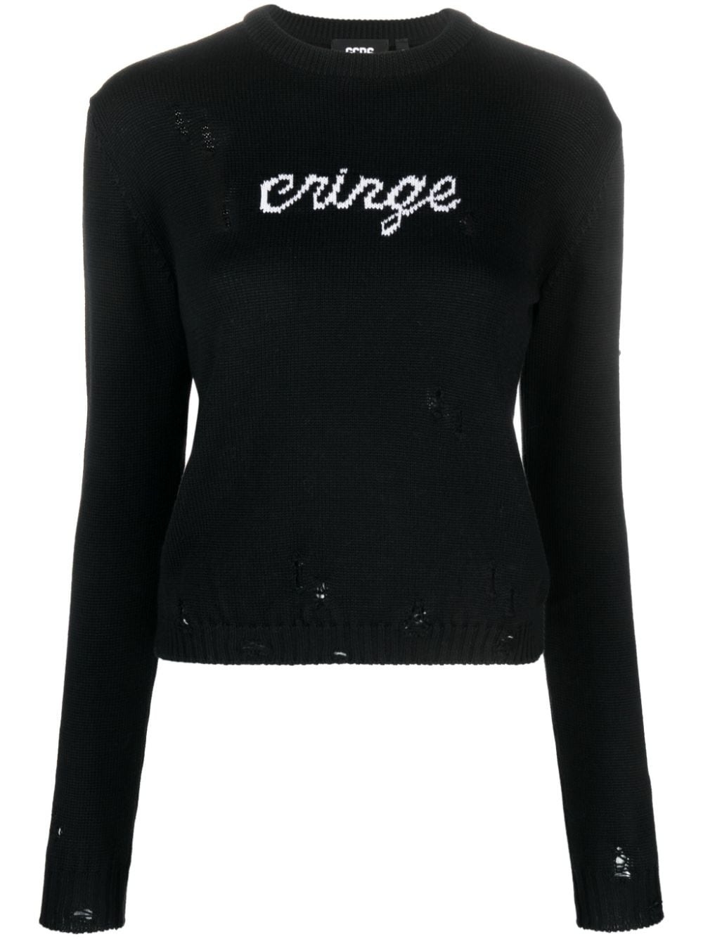 Cringe Sweater distressed-effect jumper - 1