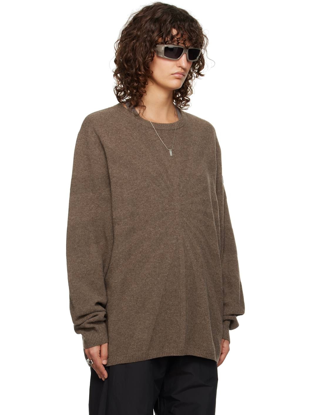 Moncler + Rick Owens Gray Jumbo Round Neck Sweater - 2