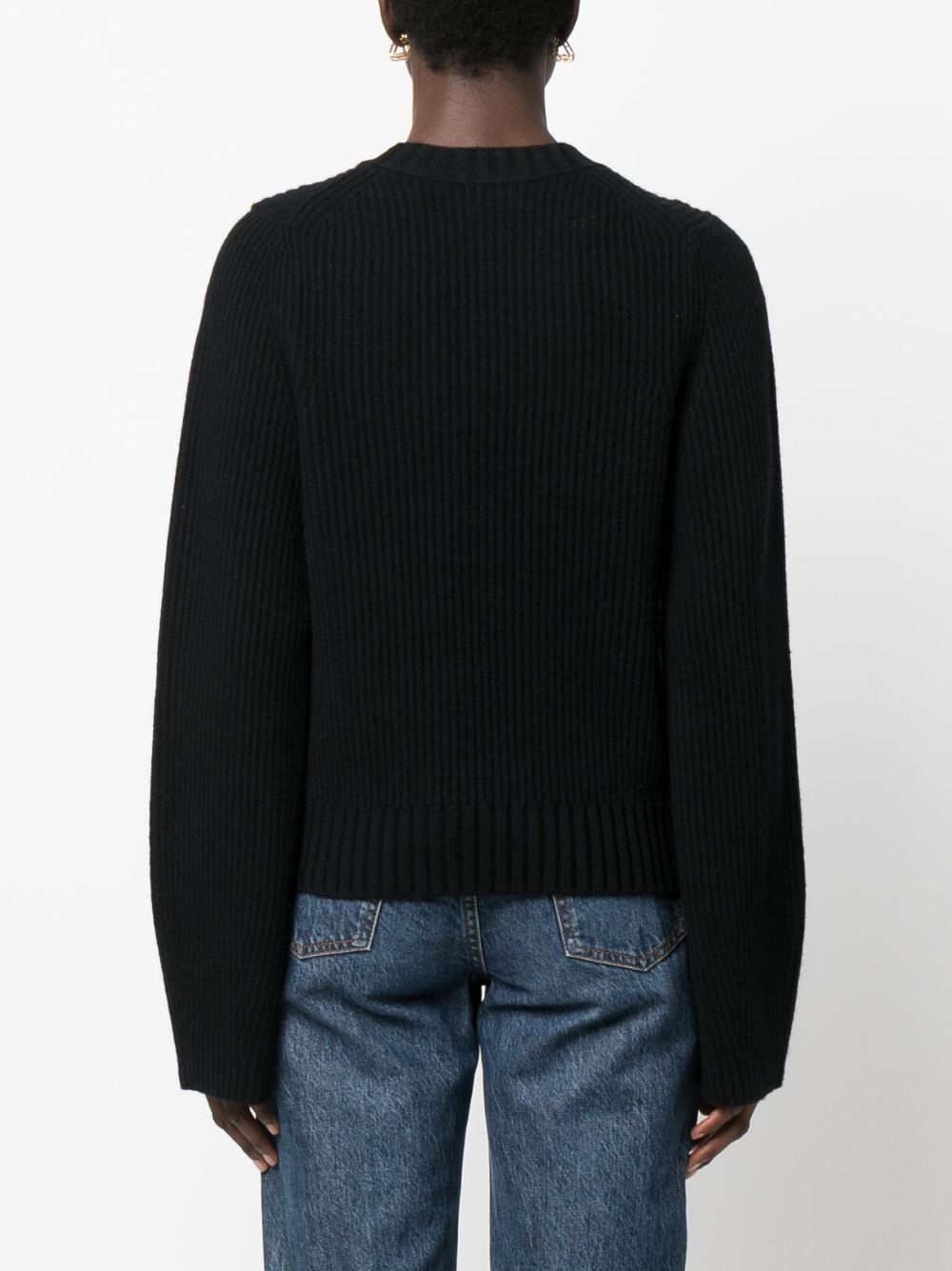 ribbed-knit sweatshirt - 4