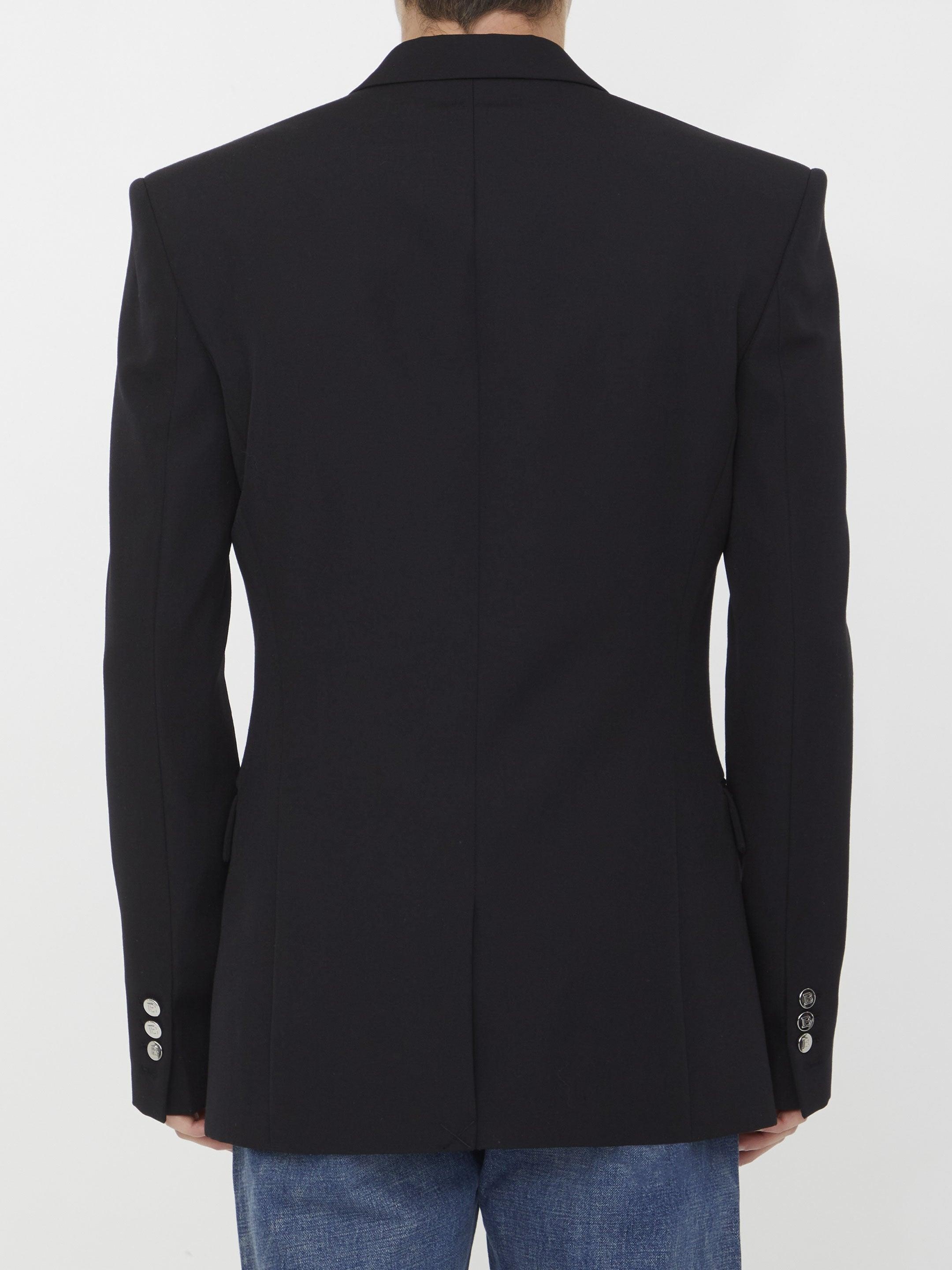 Balmain Black Wool Jacket - 4