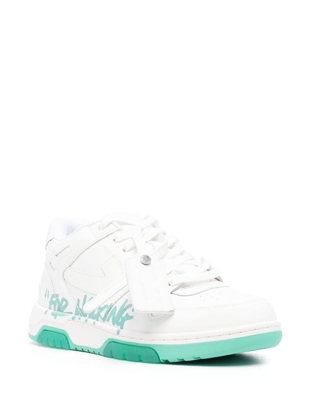 slogan-print lace-up sneakers - 2