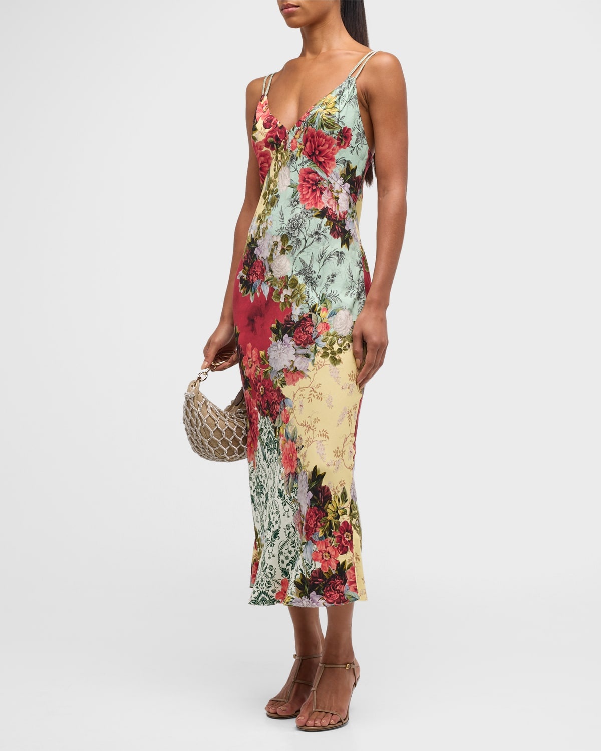 Kiro Floral V-Neck Slip Dress - 3