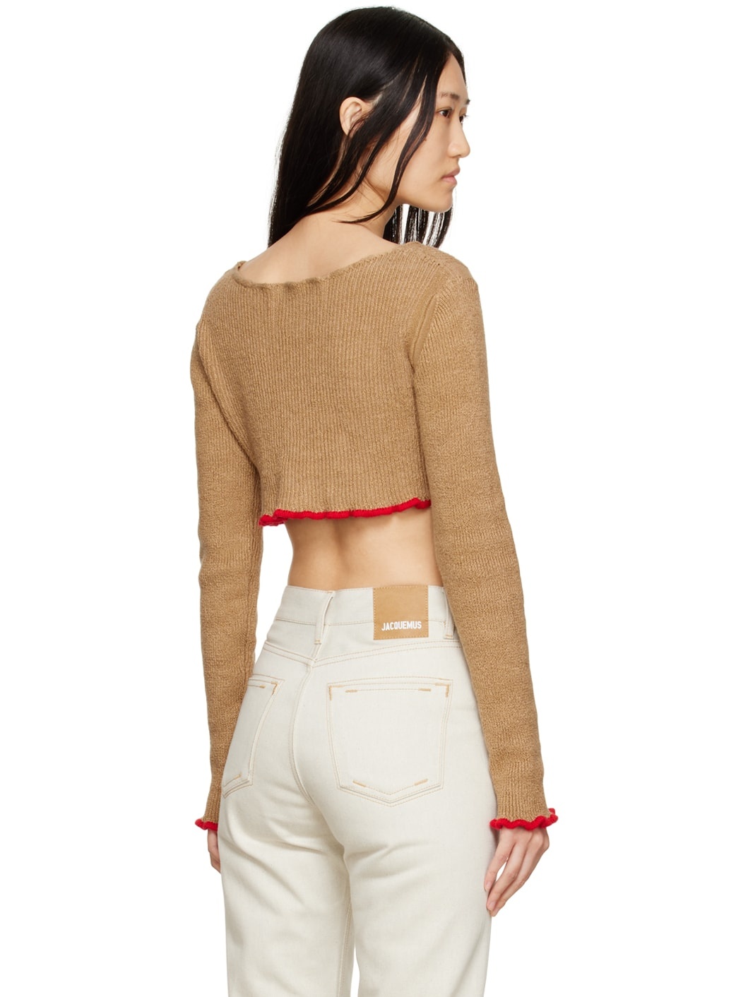 Tan & Red 'La Maille Santon' Sweater - 3
