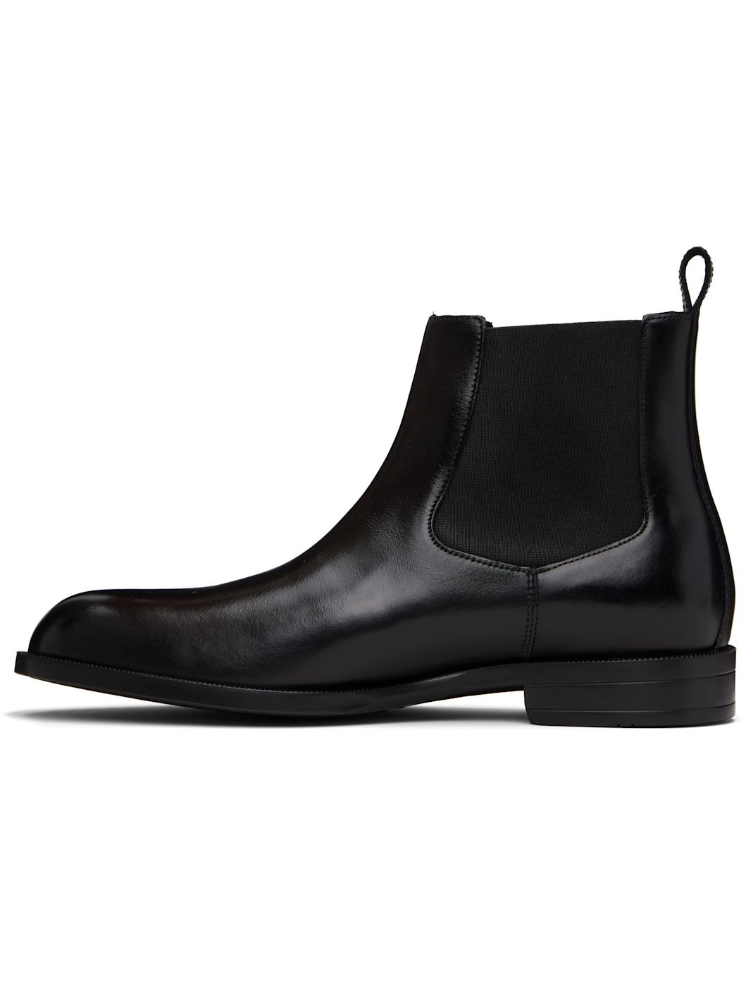 Black Leather Chelsea Boots - 3