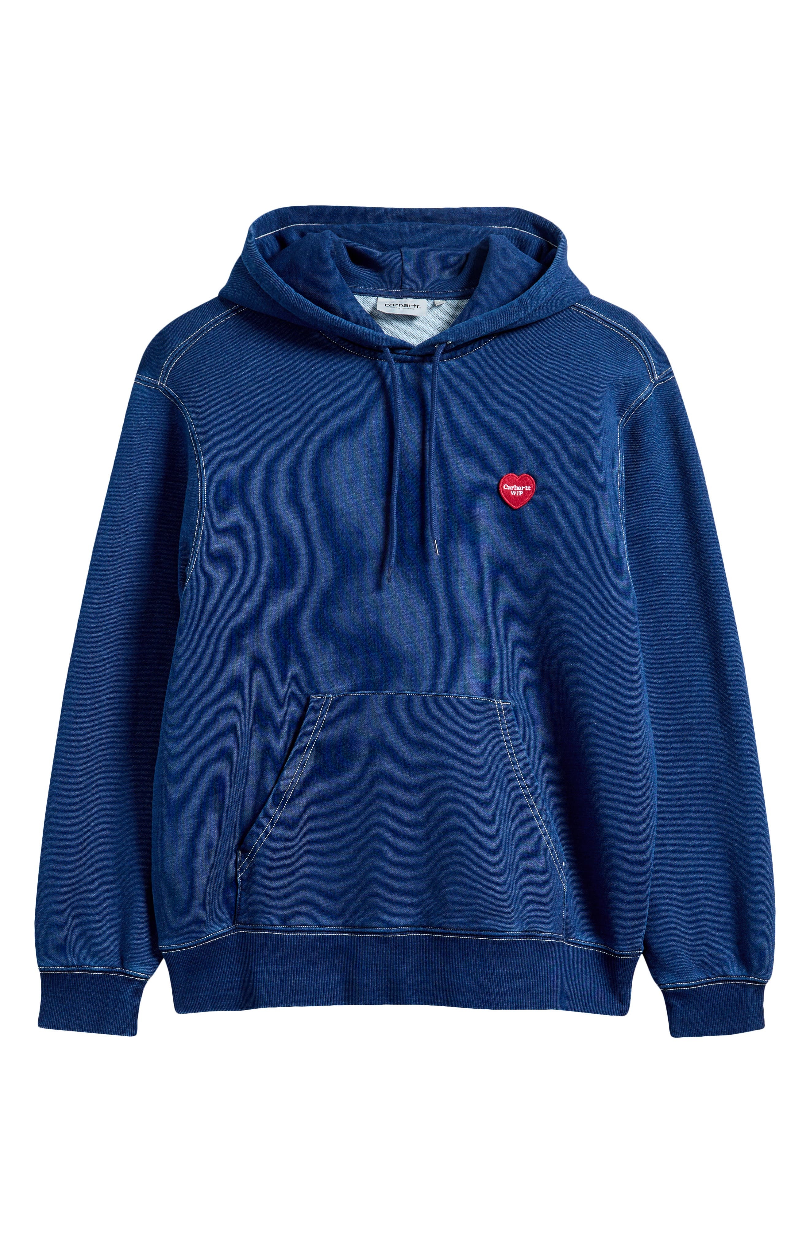 Carhartt Work In Progress Ingo Hoodie in Dark Blue Garment Dyed at Nordstrom - 5